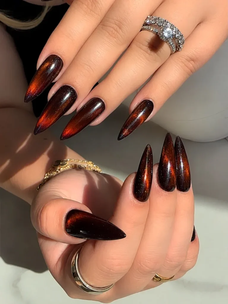 Espresso Brown Nails