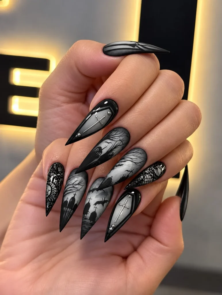 Gothic Graveyard Coffin Nails