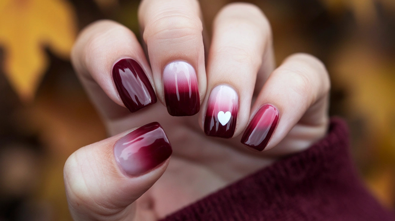 Maroon Fall Nails